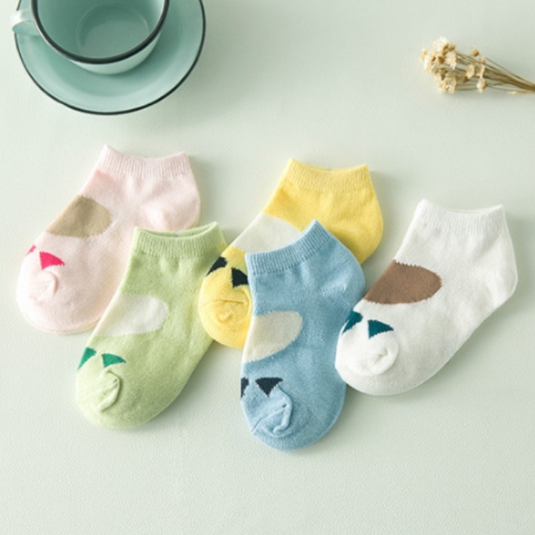 

5 Pairs Cute Cotton Baby Boat Socks Children Socks, Size:7-10 years old(c769)