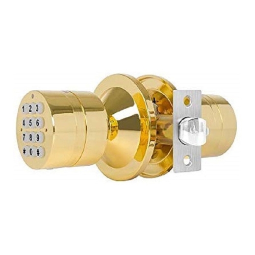 

Spherical Electronic Code Door Lock Replaceable Ball Lock, Color:Gold