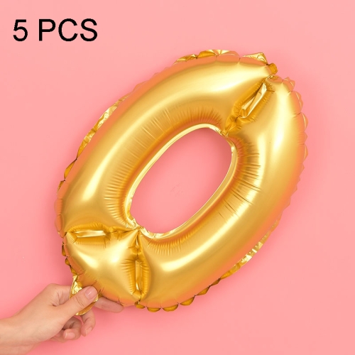 

5 PCS 16 Inch Number Foil Balloons Happy Birthday Party Wedding Balloons