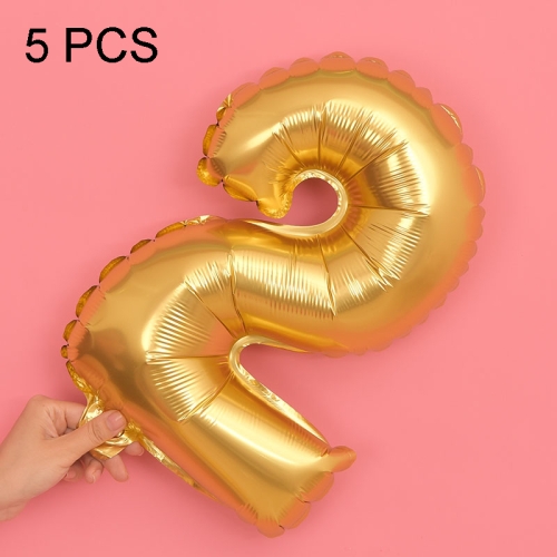 

5 PCS 16 Inch Number Foil Balloons Happy Birthday Party Wedding Balloons