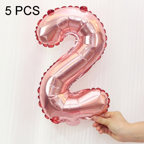 

5 PCS 16 Inch Number Foil Balloons Happy Birthday Party Wedding Balloons