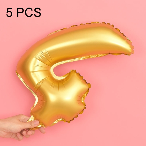 

5 PCS 16 Inch Number Foil Balloons Happy Birthday Party Wedding Balloons