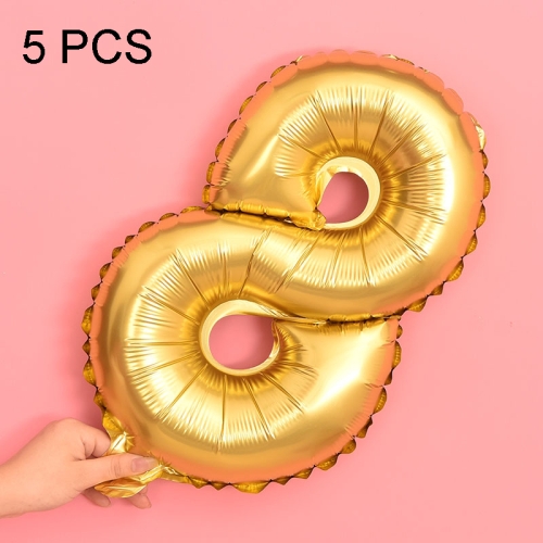 

5 PCS 16 Inch Number Foil Balloons Happy Birthday Party Wedding Balloons