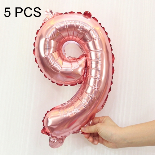 

5 PCS 16 Inch Number Foil Balloons Happy Birthday Party Wedding Balloons