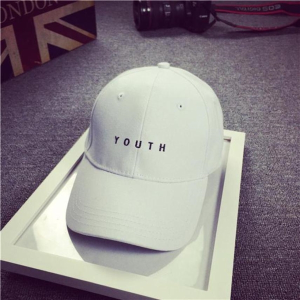 

Cotton Mens Hat Youth Letter Print Unisex Women Men Hats Baseball Cap Casual Caps(White)