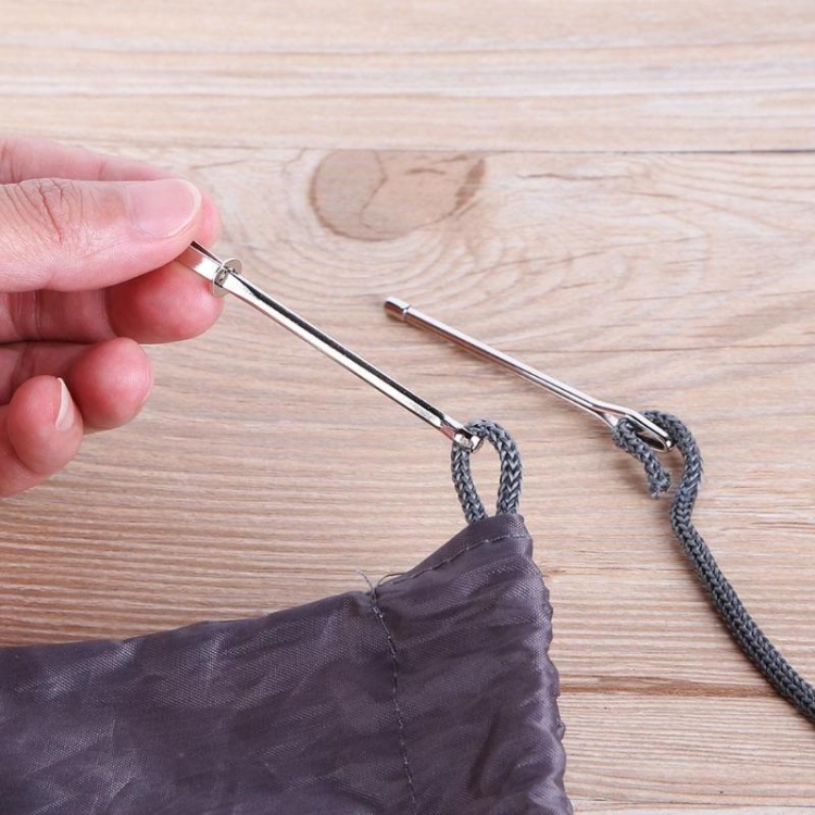 

2 Sets Stainless Steel Cited Clips Elastic Belt Wearing Rope Weaving Tool