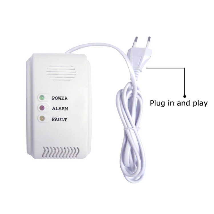 

Home Security Combustible Gas Leak Alert Detector Voice Alarm Sensor, EU Plug