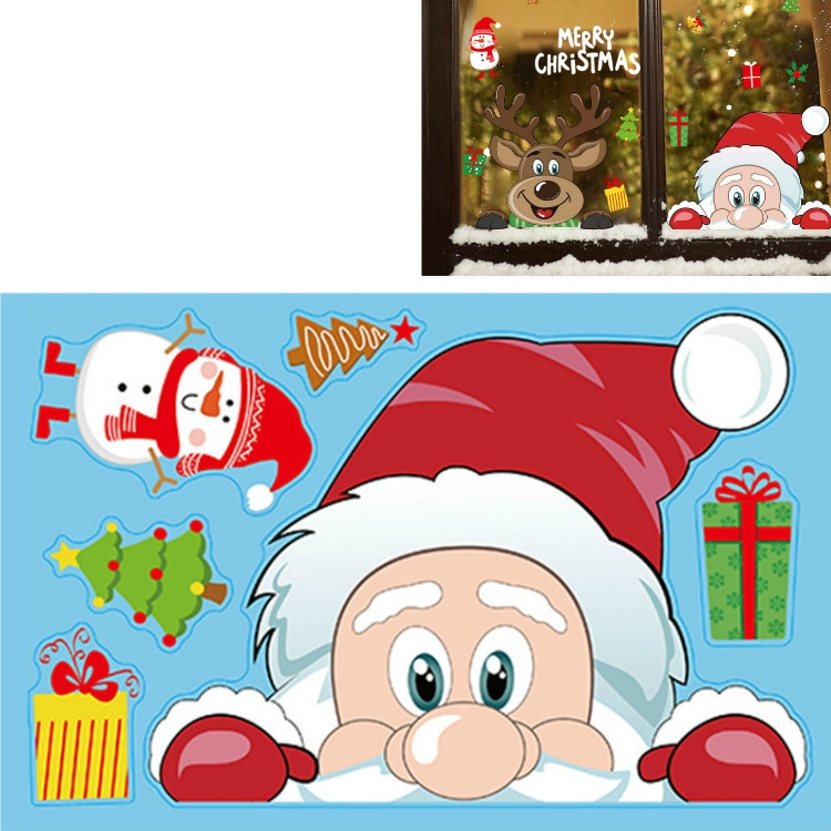 

20 PCS Wall Stickers Electrostatic Window Glass Stickers Christmas Window Decorations(Santa Claus)