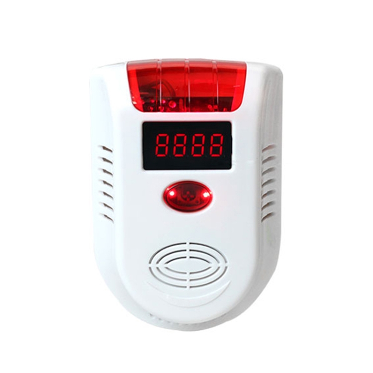 

Home Security Gas Leak Detector Flammable Gas Leaking Alarm Sensor with LED Display, US Plug, AC 220V
