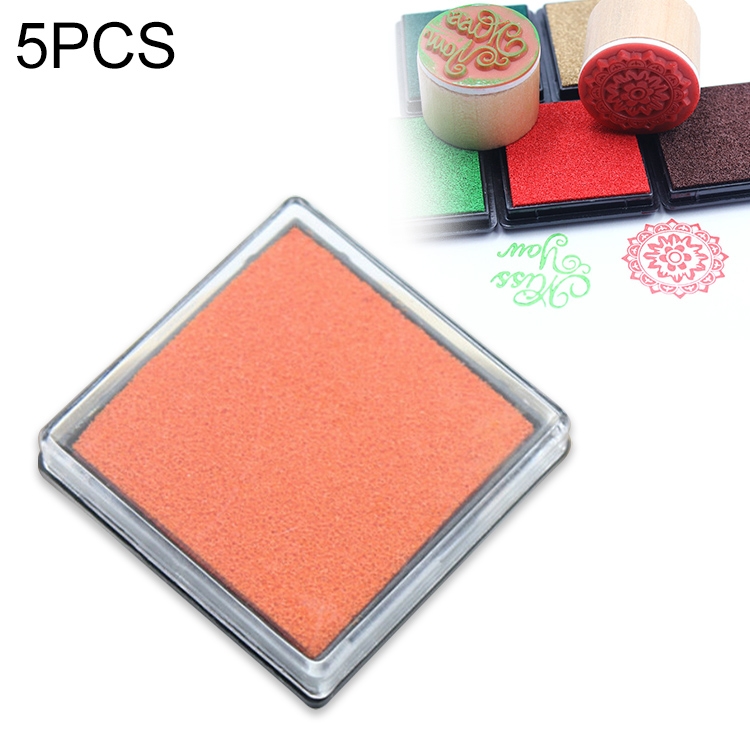 

2 PCS Creative Color Ink Pad Small Ink Pad, Size:4x4cm(Orange)