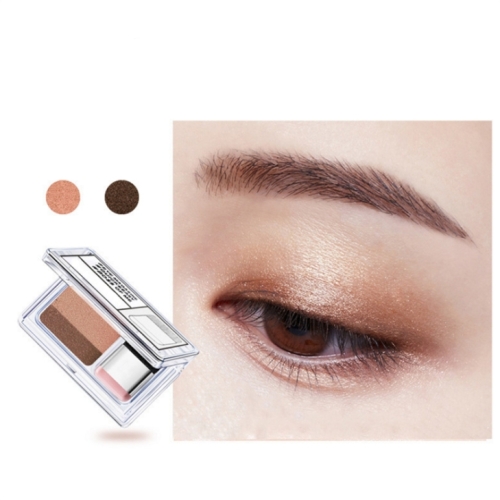 

Double Color Eye Shadow Makeup Palette Glitter Palette Eyeshadow Pallete Waterproof Glitter Eyeshadow Shimmer Cosmetics(02# Earth color)