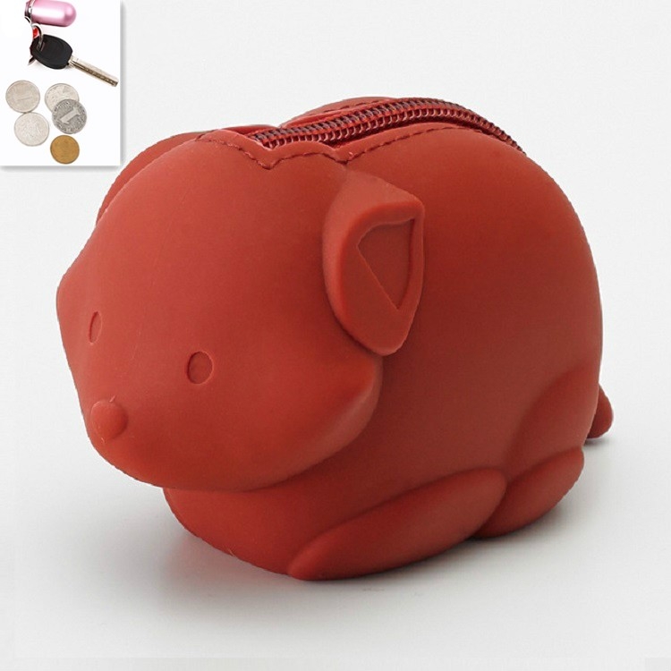 

Portable Mini Fun Animal Silicone Simple Wallet, Style:Fox