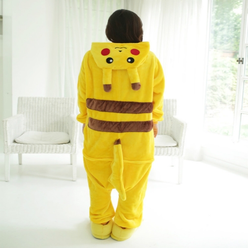 

Adults Animal Pajamas Set Cartoon Women Men Winter Unisex Flannel Stitch Pajamas, Color:Pikachu(XL)