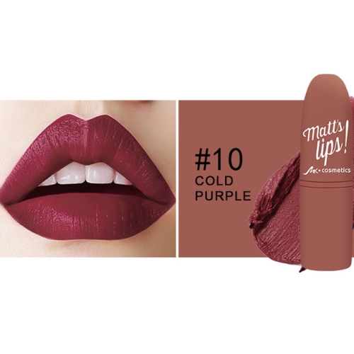 

Waterproof Long Lasting Metallic Matte Lipstick Lips Makeup Cosmetics Shimmer Velvety Lipgloss Matte Lipstick Batom(10)