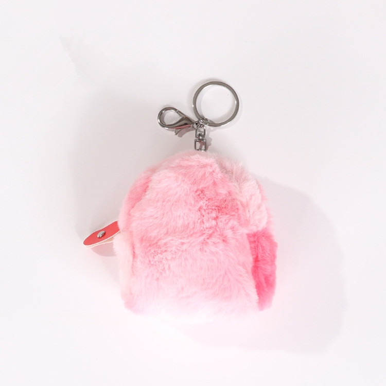 

Mini Plush Coin Purse Creative Headset Key Coin Purse(Pink)