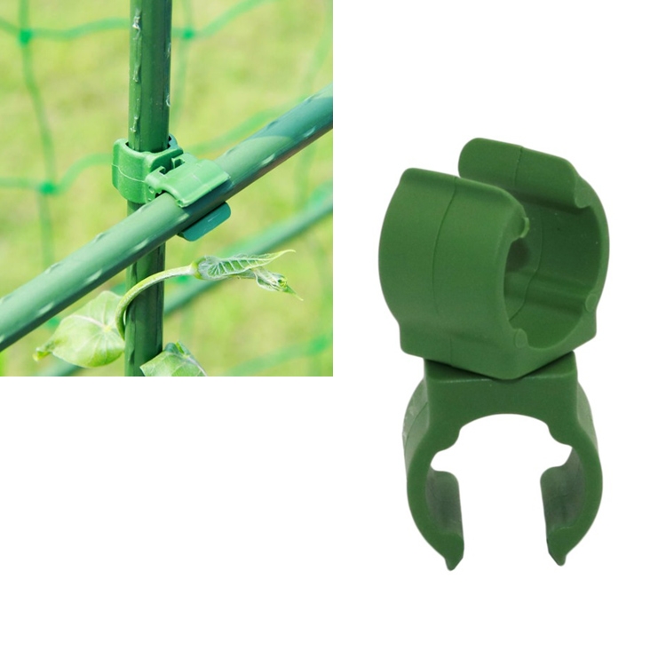 

50 PCS Rotary Buckle Gardening Plastic Bracket Support Universal Tube Clamp Plastic Buckle, Size:11 mm Diameter Pillar(Green)