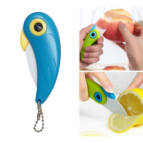 

Picnic Lunch Peeler Mini Bird Shape Slicer Fruit Cutlery Pocket Fold Knife Cutter Kitchen Blade(Blue)