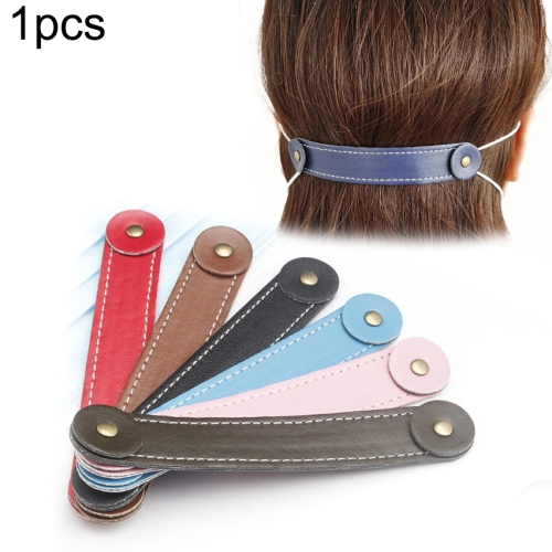 

10 PCS Adjustable Face Mask Ear Band Rope Anti-slip PU Leather Extension Buckle Hood(Random Color Delivery)