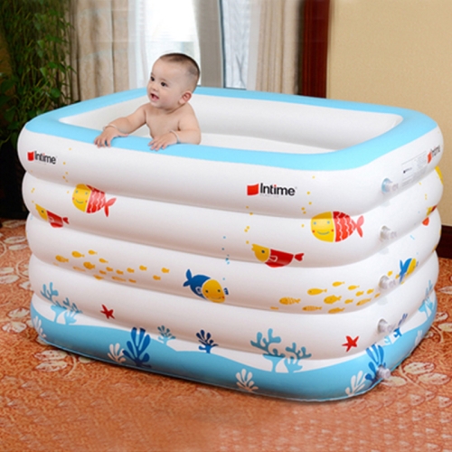 

Intime Children Indoor and Outdoor Round Print Pattern Inflatable Swimming Pool, Size:106 x 75cm