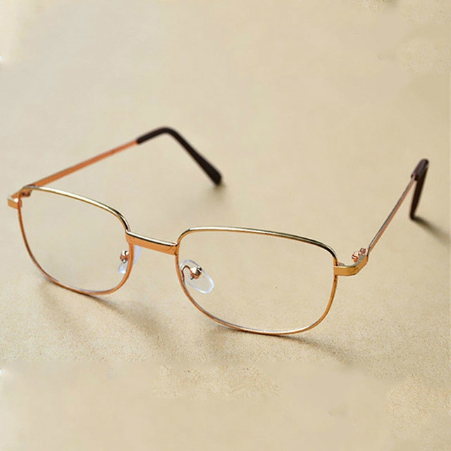 

Full Metal Frame Resin Lenses Presbyopic Glasses Reading Glasses +3.00D(Gold)