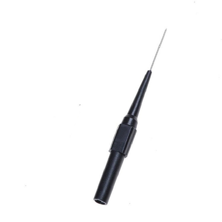 

30V Multimeter Test Pen Test Probe Long and Thin Tip Probe Banana Jack Pin Auto Car Repair Accessories Tool(Black)
