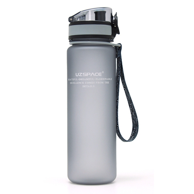 

Uzspace Protein Shaker Portable Motion Water Bottle, Capacity:500ml(Gray)