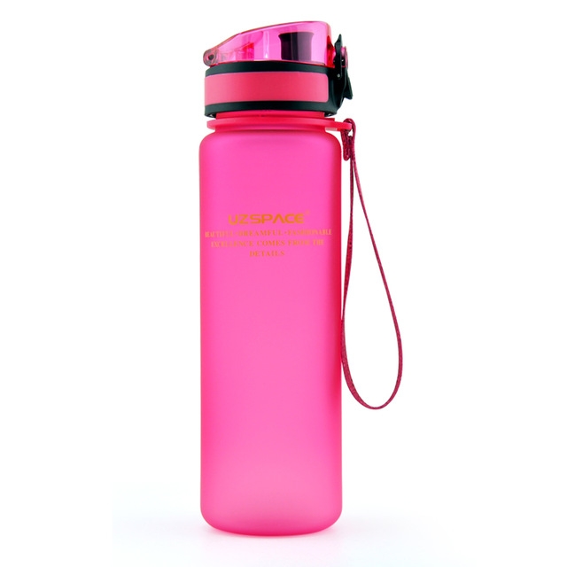 

Uzspace Protein Shaker Portable Motion Water Bottle, Capacity:1000ml(Pink)