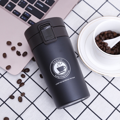 

Travel Coffee Mug Stainless Steel Thermos Tumbler Cups Vacuum Flask Water Bottle Tea Mug 400 ml(Black)