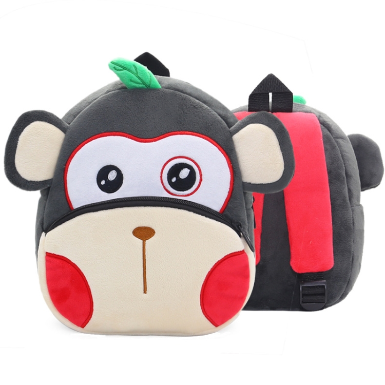 

Kids 3D Animal Velvet Backpacks Children Cartoon Kindergarten Toys Gifts School Bags(Monkey)