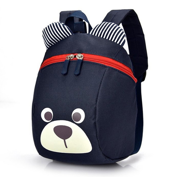 

Children Anti-lost Backpack Toddler Cartoon School Bag(Dark Blue)