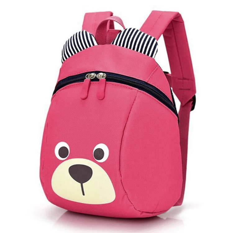 

Children Anti-lost Backpack Toddler Cartoon School Bag(Rose Red)