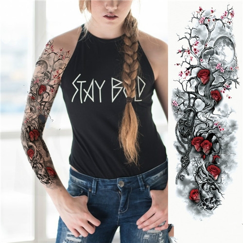 

2 PCS Large Arm Sleeve Waterproof Temporary Tattoo Sticker(TQB-006)