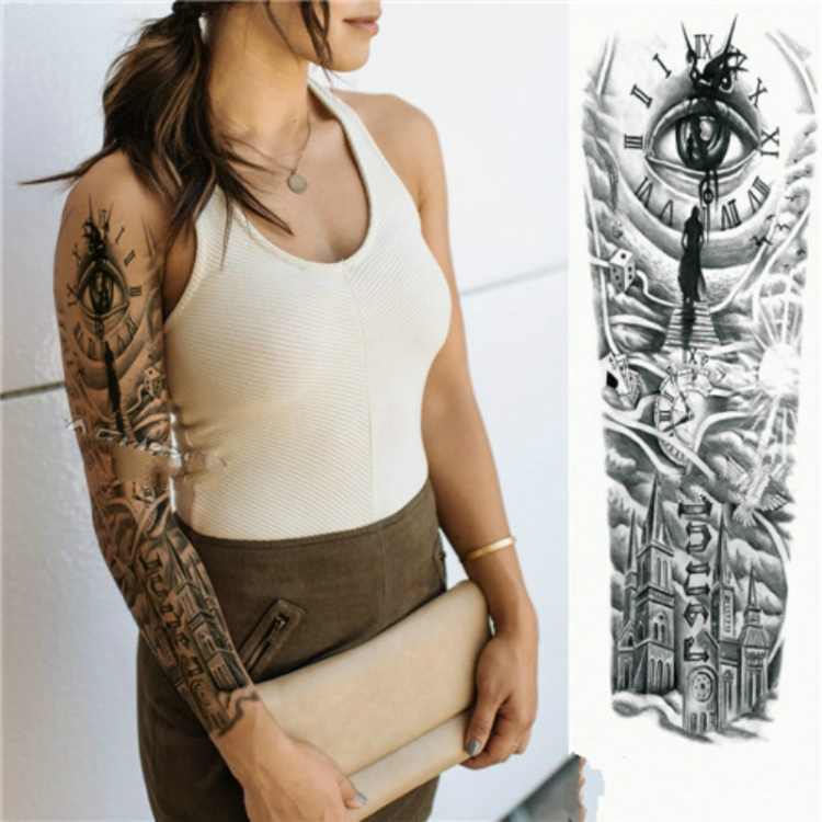 

2 PCS Large Arm Sleeve Waterproof Temporary Tattoo Sticker(TQB-023)