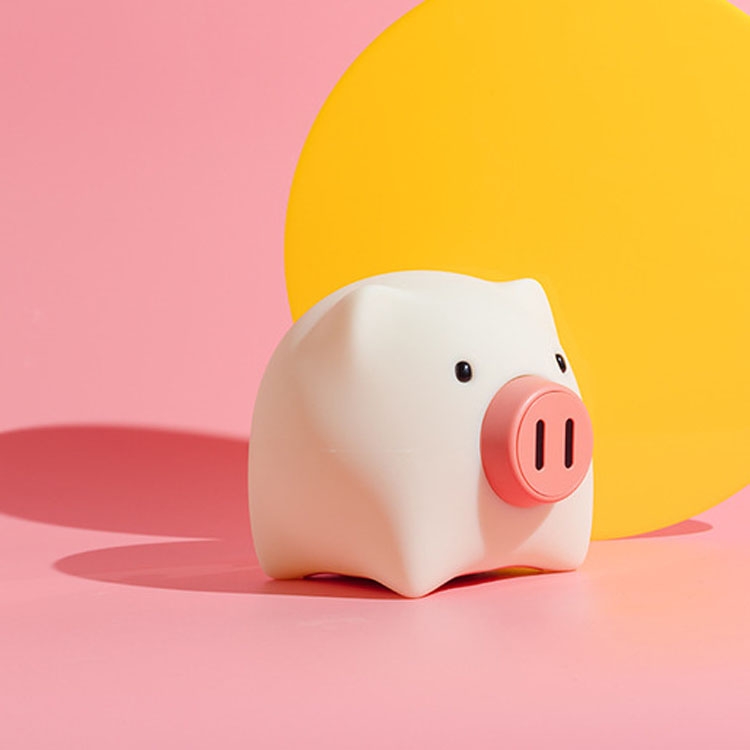 

Creative Cartoon Pig Bedside Night Light Baby Feeding Lamp, Style:Untimed