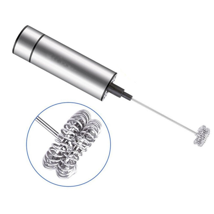 

2 PCS Fashion Electric Mixer Milk Frother Handheld Double Spring Whisk Head Coffee Cream Blender