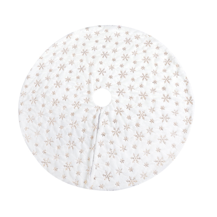 

Christmas Tree Plush Sequin Embroidered Bottom Decorative Skirt, Size:120cm(Gold)
