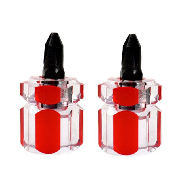 

2 PCS Mini Portable Radish Head Screw Driver Transparent Handle Repair Hand Tools(Phillips Screwdriver)