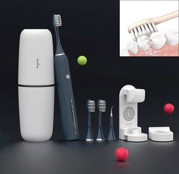 

Sonic Whitening Electric Toothbrush With Vertical Brush(Navy Blue)