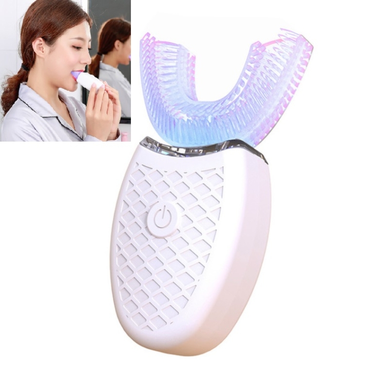 

Lazy U-shaped Mouth Whitening Tooth Electric Toothbrush(White)