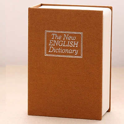 

Mini Dictionary Safe Box Book Secret Security Lock Cash Money Coin Storage Jewellery key Locker(Yellow)