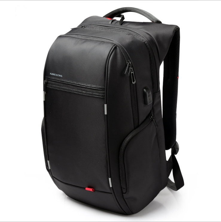 

13.3-15.6 inch Laptop Backpack External USB Charge Computer Backpacks Anti-theft Waterproof Bags(A-Black)