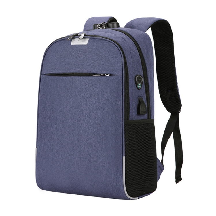 

Laptop Backpack School Bags Anti-theft Travel Backpack with USB Charging Port(Blue)