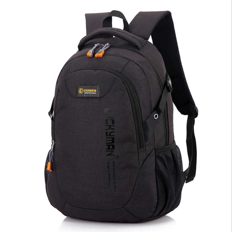 

Unisex Waterproof Polyester Backpack School Bag Casual Business Laptop Backpack(Black)