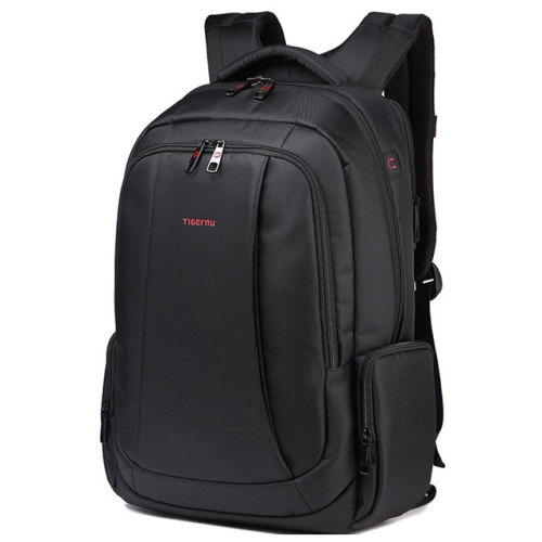 

Anti-theft Nylon Laptop Backpacks School Fashion Travel Male Casual Schoolbag 15.6 inch(Black)