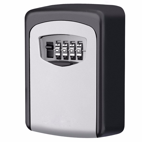 

Safety Home Durable Storage Box Key Hider 4 Digit Security Secret Code Lock Wall Mounted Combination Password Keys Box