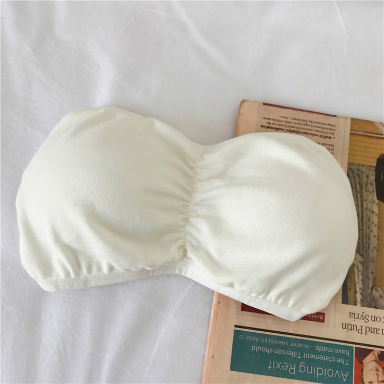 

Summer Girls Strapless Bra Women Stretchy Wrap Tube Top, Size:Free Size(White)