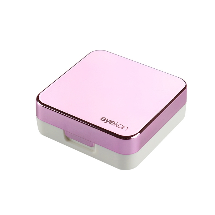 

Colored Contact Lens Case with Mirror Eyes Contact Lens Container Lovely Travel Kit Box(Purple)