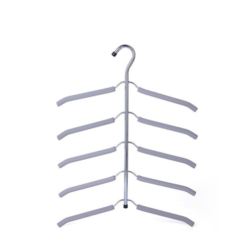 

Multilayer Fish Bone Shape Stainless Steel Clothing Storage Racks Clothes Hanger Wardrobe Laundry Drying Rack(Gray)
