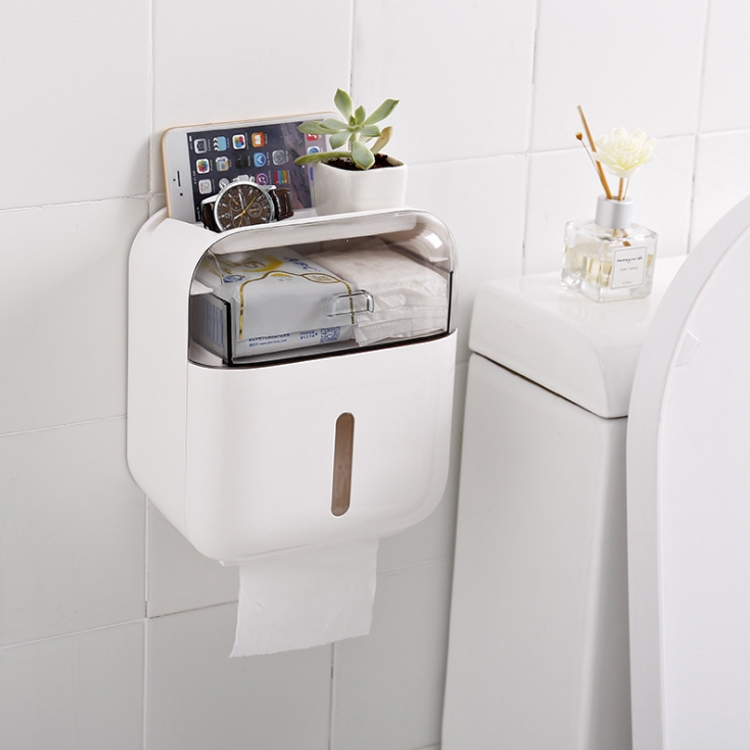 

Creative Waterproof Household Punch-free Toilet Tissue Box, Size:20x12.5x22.5cm(White)