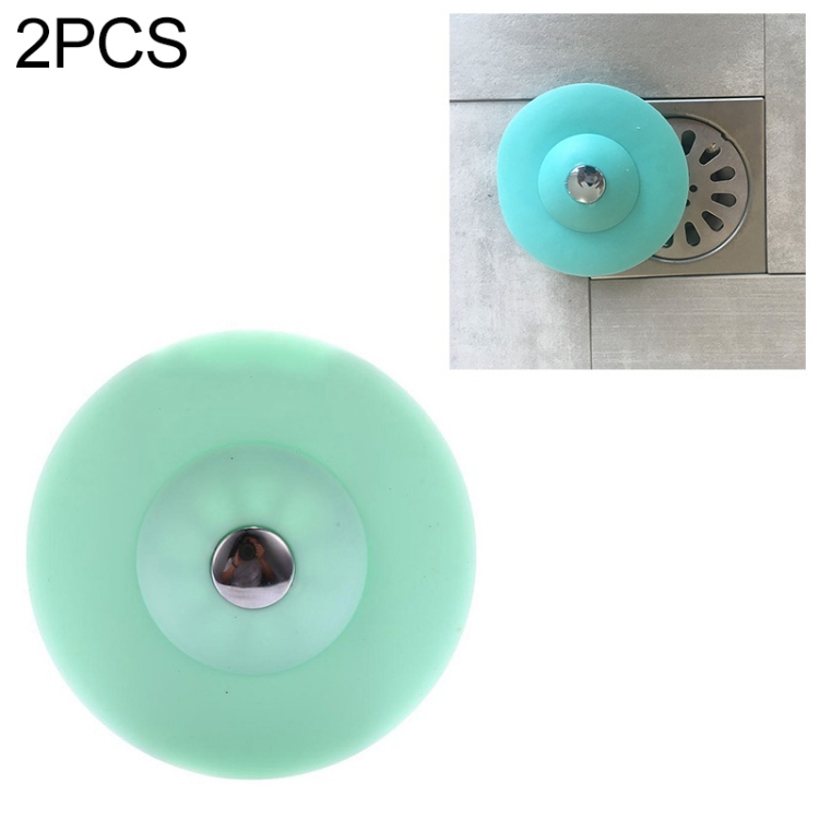 

2 PCS Kitchen Tools Durable Filter Pool Wash Basin Filter Sewer Deodorant Bathtub Plug(Green)